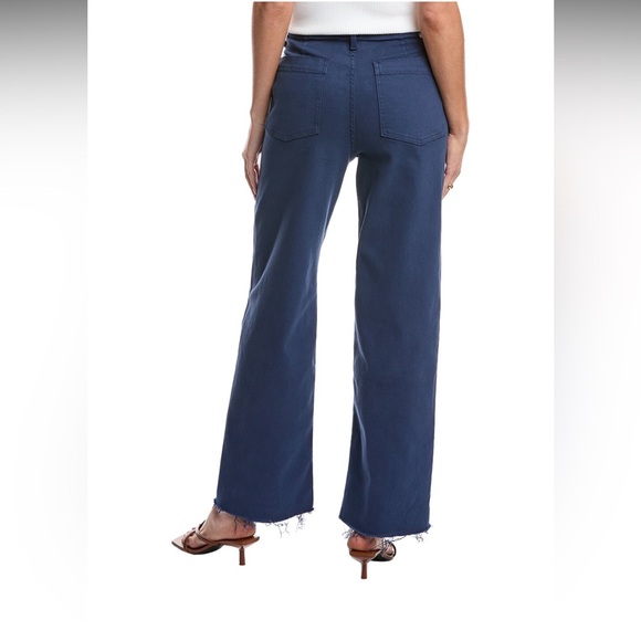 NWT Mother The Major Zip Sneak Fray Insignia Blue Straight Jean - Picture 2 of 15